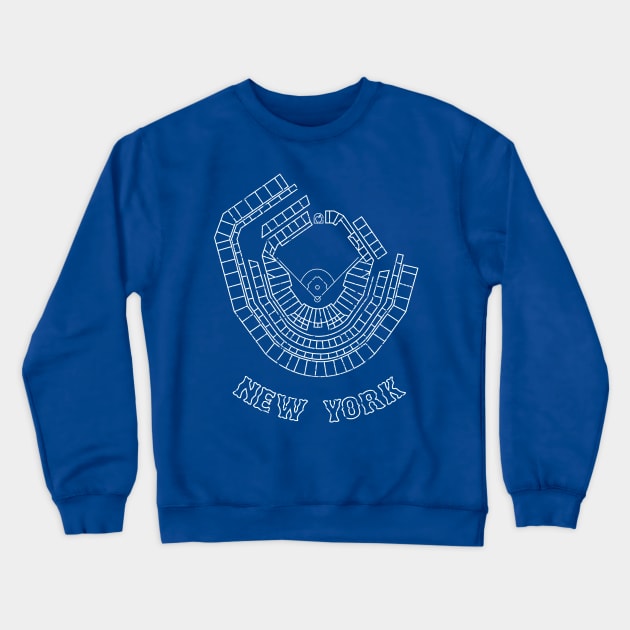 Citi Field - White - NY Crewneck Sweatshirt by kellyoconnell